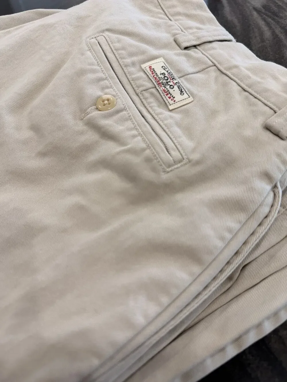 Polo Ralph Lauren Classic Chino Pants Khaki 34x32 Philip Pant Cotton